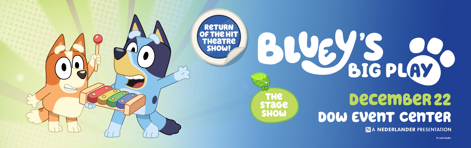 Bluey's Big Play, December 22, Dow Event Center